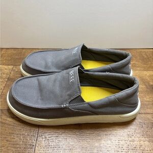 Reef Swellsole Vibes Kids Boys Gray Grey Slip on Sneakers Size 7